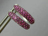 LARGE 2.75CT AAA PINK SAPPHIRE & SOUTH SEA PEARL 18K WHITE GOLD HANGING EARRINGS