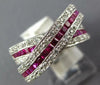 2.04CT DIAMOND & AAA RUBY 14KT WHITE GOLD 3D PRINCESS & ROUND INFINITY LOVE RING