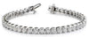 ESTATE 5.0CT DIAMOND 14KT WHITE GOLD 3D CLASSIC ROUND BEZEL TENNIS BRACELET