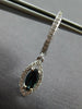.71CT DIAMOND & AAA SAPPHIRE 18KT WHITE GOLD MARQUISE & ROUND HANGING EARRINGS