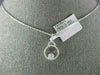ESTATE .17CT DIAMOND 18KT WHITE GOLD 3D CIRCE OF LIFE FLOWER FLOATING PENDANT