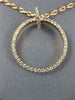 ESTATE .41CT DIAMOND 18KT ROSE GOLD 3D CLASSIC CIRCLE OF LIFE FUN PENDANT