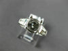 WIDE .65CT DIAMOND PLATINUM ROUND & BAGUETTE SEMI MOUNT ENGAGEMENT RING #18678