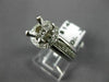 ESTATE WIDE .35CT DIAMOND 14KT WHITE GOLD HALO SEMI MOUNT ENGAGEMENT RING #19870
