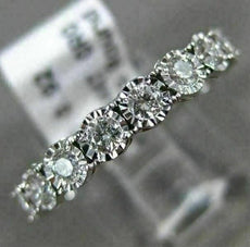 .92CT ROUND DIAMOND 14KT WHITE GOLD 3D ETERNITY HEART WEDDING ANNIVERSARY RING