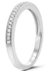.11CT DIAMOND 14KT WHITE GOLD 3D ROUND FILIGREE SEMI ETERNITY ANNIVERSARY RING