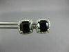 ESTATE 1.87CT DIAMOND & AAA BLACK ONYX 14K WHITE GOLD SQUARE HALO STUD EARRINNGS