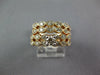 ESTATE WIDE 1CT DIAMOND 14KT ROSE GOLD ROUND MARQUISE SHAPE ANNIVERSARY RING SET