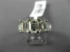 WIDE 3.0CT PRINCESS & BAGUETTE DIAMOND 14KT WHITE GOLD 3 STONE ENGAGEMENT RING