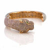 23.32CT WHITE & PINK DIAMOND & AAA EMERALD 18K WHITE & ROSE GOLD BANGLE BRACELET