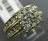 LARGE 1.54CT ROUND DIAMOND & AAA SAPPHIRE 14K YELLOW GOLD 3D ENGAGEMENT RING SET