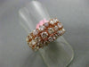 ESTATE WIDE 2.85CT ROUND DIAMOND 18K ROSE GOLD 3D 3 ROW WEDDING ANNIVERSARY RING