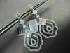 1.40CT ROUND & PRINCESS DIAMOND 14K WHITE GOLD OPEN FILIGREE CHANDELIER EARRINGS