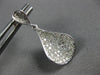 .74CT DIAMOND 14KT WHITE GOLD CLASSIC ROUND PAVE TEAR DROP FUN HANGING EARRINGS