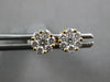 ESTATE .38CT DIAMOND 18KT YELLOW GOLD 3D CLASSIC FLOWER INVISIBLE STUD EARRINGS