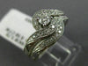 ESTATE WIDE .50CT DIAMOND 14K WHITE GOLD 3D FILIGREE WEDDING ENGAGEMENT RING SET