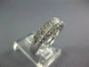 ESTATE WIDE .43CT DIAMOND 14KT WHITE GOLD 3D MULTI ROW CRISS CROSS WAVE FUN RING