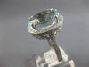 LARGE 7.23CT DIAMOND & AAA AQUAMARINE 18KT WHITE GOLD FILIGREE ENGAGEMENT RING