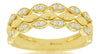 WIDE .26CT DIAMOND 14KT YELLOW GOLD 3 ROW DOUBLE INFINITY ANNIVERSARY FUN RING