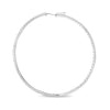 EXTRA LARGE 3CT DIAMOND 14KT WHITE GOLD CLASSIC INSIDE OUT HOOP HANGING EARRINGS