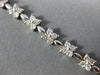 3.20CT DIAMOND 14KT WHITE GOLD 3D FLOWER BUTTERFLY CLASSIC TENNIS BRACELET #1473
