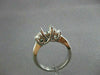 ESTATE .28CT DIAMOND 14KT W GOLD 3 STONE LUCIDA SEMI MOUNT ENGAGEMENT RING #722