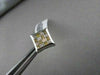 ESTATE 1.84CT FANCY YELLOW & WHITE DIAMOND 14KT WHITE GOLD SQUARE EARRINGS