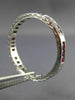 ESTATE .48CT DIAMOND & AAA RUBY 18KT WHITE GOLD ETERNITY ANNIVERSARY RING #26495