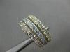 ESTATE LARGE 2.70CT DIAMOND 14K WHITE YELLOW & ROSE GOLD ETERNITY STACKABLE RING
