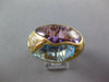EXTRA LARGE 9.66CT DIAMOND & AAA AMETHYST & BLUE TOPAZ 14K YELLOW GOLD OVAL RING