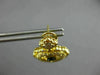LARGE 2.45CT DIAMOND & AAA SAPPHIRE 14KT YELLOW GOLD HEART HALO HANGING EARRINGS