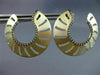 ESTATE LARGE .83CT DIAMOND 14KT YELLOW GOLD ETOILE CIRCULAR OPEN FLAME EARRINGS
