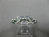 ESTATE .64CT DIAMOND 14KT WHITE GOLD 3D ETOILE ETERNITY WEDDING ANNIVERSARY RING