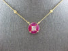 3.8CT DIAMOND & AAA RUBY 14KT YELLOW GOLD PRINCESS MARQUISE BY THE YARD NECKLACE