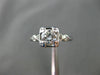 ANTIQUE .46CT OLD MINE DIAMOND 14KT W GOLD HEART FISHTAIL ENGAGEMENT RING #22078
