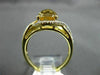 ESTATE 3.09CT DIAMOND & EXTRA FACET YELLOW TOPAZ 14KT YELLOW GOLD INFINITY RING