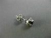 ESTATE .98CT WHITE & BLACK DIAMOND 18KT WHITE GOLD 3D HALO ROUND STUD EARRINGS