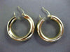 ESTATE WIDE 14KT YELLOW GOLD CLASSIC ROUND HOOP 3D HANGING EARRINGS #24350