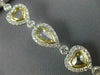 LARGE 13.95CT WHITE & FANCY YELLOW DIAMOND 18KT TWO TONE GOLD 3D TENNIS BRACELET
