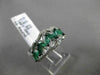 ANTIQUE WIDE 1.13CT DIAMOND & AAA EMERALD 14KT YELLOW GOLD 3D ZIG ZAG FUN RING
