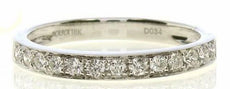 .34CT DIAMOND 18KT WHITE GOLD ROUND CHANNEL PRONG SEMI ETERNITY ANNIVERSARY RING
