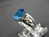 ESTATE LARGE 2.18CT DIAMOND & AAA BLUE TOPAZ 14K TWO TONE GOLD DOUBLE HEART RING