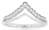 .20CT DIAMOND 14KT WHITE GOLD 3D ROUND DOIUBLE V SHAPE SHARED PRONG CROWN RING