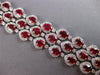 EXTRA LARGE 44.60CT DIAMOND & AAA RUBY 18KT 2 TONE GOLD COCKTAIL TENNIS BRACELET