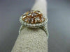 ESTATE LARGE 2.91CT MULTI COLOR DIAMOND 18KT 2 TONE GOLD MULTI SHAPE ROUND RING
