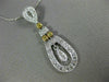 ESTATE .30CT WHITE & FANCY YELLOW DIAMOND 14K 2 TONE GOLD FILIGREE PENDANT 19538
