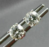 ESTATE .70CT DIAMOND 14KT WHITE GOLD SOLITAIRE SCREW BACK EARRINGS 5mm #22059