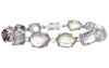LARGE 52.68CT DIAMOND & AAA MULTI COLOR SAPPHIRE 18KT WHITE GOLD TENNIS BRACELET