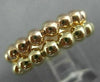 ESTATE 14KT YELLOW & ROSE GOLD HANDCRAFTED DOUBLE ETERNITY BEADED STACKABLE RING