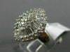 ESTATE LARGE 1.92CT DIAMOND 18K WHITE GOLD MARQUISE CLUSTER FRIENDSHIP LOVE RING